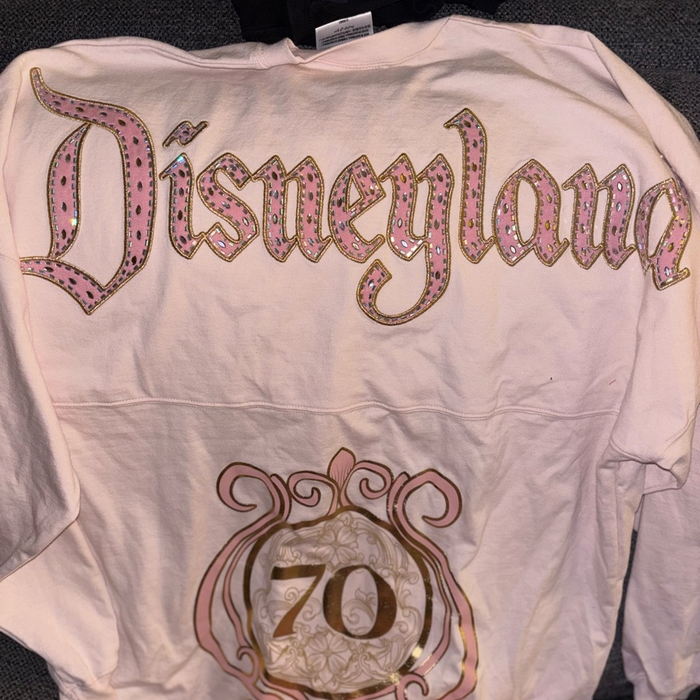 Disney Pink and Gold Disneyland Sweatshirt